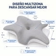 thumbnail image 2 of Almohada Cervical Ergonómica de Espuma Viscoelástica, Diseño Multizona con Doble Altura para Dolor de Cuello, Dormir de Lado/Boca Arriba/Abajo, Funda Lavable, Gris, 2 of 7