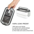 thumbnail image 4 of PENGXIANG Double Stackable Bento Box Container  in One Leak-proof BPA Free Lunch Box Heating Lunch Bento Box Bento Lunch Box Container with Utensil Set for Adults and Kids-white, 4 of 8
