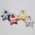 thumbnail image 3 of Venta de decoraciones navideñas, adornos de decoración para árboles de Navidad, colgante de estrella de cinco puntas de Papá Noel de dibujos animados para fiesta de Navidad, 4 piez, 3 of 5