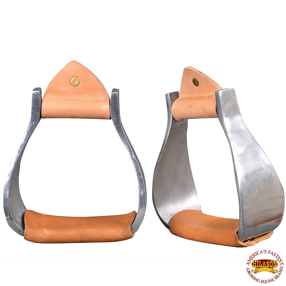 Horse Western Saddle Stirrup Aluminum Stirrups With Leather