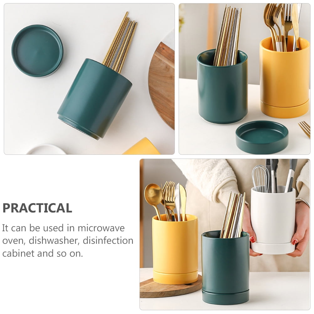 Yongwei Plastic Spoon Holder Utensil Organizer Green