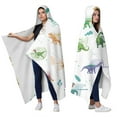 thumbnail image 2 of Wearable Blanket,Alphabet Dinosaur Names Chart Pattern Hooded Wearable Sherpa Blanket for Adults & Teens,Winter Poncho Shawl Wrap Cape Thick Warm,60"x80", 2 of 5