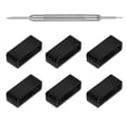 thumbnail image 2 of EeaseMX UKCOCO - 6 presillas de silicona para correa de reloj, soporte de sujeción con herramienta de reparación (negro, diámetro 22 mm), 2 of 7