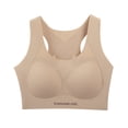 thumbnail image 3 of QIUOMBBP Girls' Seamless Training Bras Lightweight Sports Bras with Padding Breathable No Wire Summer Bras Coffee 14 Years, 3 of 6