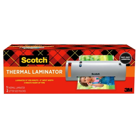 Open Box Scotch Thermal Laminator Plus 2 Letter Size Pouches (TL902)