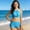 Sky Blue, variant on WOXIHUAN Girls Swimsuit 2 Piece Bathing Suit Kids Halter Tops Bikini Sets with Shorts Modest Ruched Cute Swimwear for 7-14 Years Brown 12-13Years
