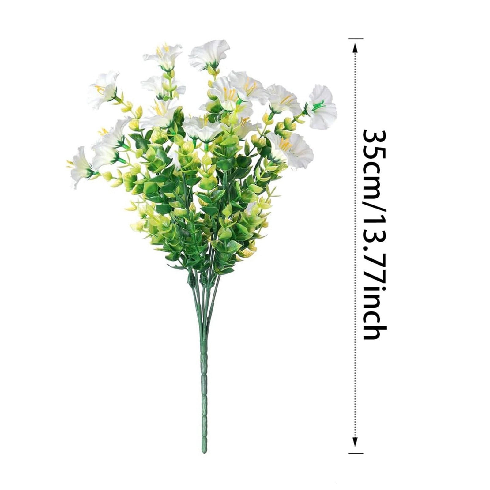 7 Fork Artificial Flowers - Silk Daisies & Morning Glory for Outdoor Decor, Spring Summer Flowers for Porch, Patio & Garden