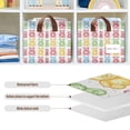 thumbnail image 4 of Yayeee Foldable Storage Basket for Shelves Set of 2 Waterproof Cloth Bins with Handles, Gummy Bear Pattern, 4 of 7