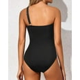 thumbnail image 4 of MSJUHEG 1 Piece Swimsuit,Ruched Monokinis,Tie Side,Monokini,Ruched Push Up Bathing Suit,Plus Size One Piece Swimsuit,One Piece Swimsuits Black S, 4 of 6