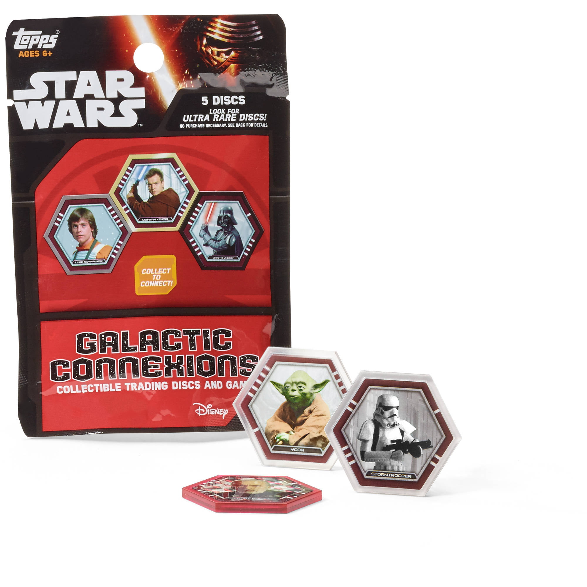 10 Unopened Packs TOPPS Star Wars Galactic Connexions Exclusive WalMart Discs 