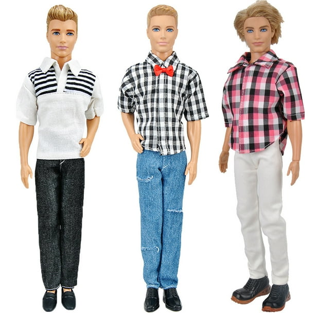 Vêtements décontractés à la mode Vêtements de poupée Hauts Pantalons Outfit  pour Ken Doll Couleur: Multicolore Hauteur: 3pcs 