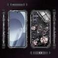 thumbnail image 2 of Casetego for Samsung Galaxy S23 FE 5G Case,Black Butterfly Heavy Duty Shockproof Protection Hard Plastic Bumper+Soft Silicone Rubber Protective Phone Cover for Girls Women,Black Butterfly, 2 of 8
