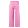 thumbnail image 6 of Yuanlong Womens Pants Baggy Pure Color Wide-Leg Drawstring Waisted Trousers Spring Summer Bottom Lightweight Casual Pant, 6 of 6