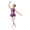 Purple, variant on Girls Glitter Latin Dance Dress Rhinestone Feather Salsa Ballroom Dance Leotard Sparkly Jazz Skating Suit Black 12