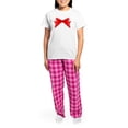 thumbnail image 4 of CafePress - Red Bow Pajamas - Women's Short Sleeve Print T-Shirt and Pants Light Cotton Pajama Set, 4 of 7