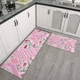 thumbnail image 2 of Pioneer Flower Floral Print Pattern Kitchen Rugs Sets Of 2,Anti Fatigue Kitchen Mat Rugs Non Slip Washable,Decorative Kitchen Floor Mats for Kitchen,Sink,Laundry,17"x30"+17"x47", 2 of 7