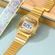 thumbnail image 5 of Reloj de pulsera digital con banda de acero inoxidable, resistente al agua hasta 30 m, estilo vintage, alarma, fecha, pantalla retroiluminada para hombres y mujeres., 5 of 9