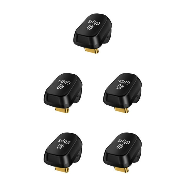 Wisewang Type-C Male to Female Smartphone Adapter Portable Professional Electroplate Fast Transmitting Converter Accessories USB 4.0 Gold 5Set