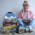thumbnail image 2 of Yspwyqan Kids Backpack Set for Elementary, Vintage Steam Train Backpack and Lunchbox with Padded Straps, Large Capacity Daypack for Boys Back to School Supplies, 2 of 7