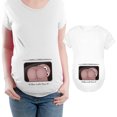 thumbnail image 2 of Fridja Haut de Maternité Décontracté à Manches Courtes pour Femmes, Imprimé Numérique Mignon pour Bébé, 2 of 5