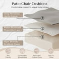 thumbnail image 4 of POCASSY Outdoor Deep Seat Cushion Set, 25 x 21.65, Water Repellant, Fade Resistant, Deep Seat Bottom and Back Cushion for Chair, Sofa, and Couch, Beige, 4 of 7