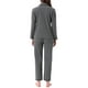 thumbnail image 3 of Conjunto de pijama de mujer INSPIRE CHIC de felpa de franela, con botones, de manga larga, con cuello de muesca, pantalones con bolsillos, ropa de casa y pijama, color negro, 3 of 6