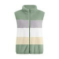 thumbnail image 7 of Baqcunre Winter Coats For Women Women'S Spliced Fashion Casual Sleeveless Pocket Zipper Coat Jackets For Women Womens Fall Fashion 2023 Green M, 7 of 7