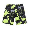 thumbnail image 4 of Fshinging Toddler Boy Swimsuit Dinosaur Print Patchwork Rash Guard Tops And Shorts With Swim Cap Beachwear Size 3-4 Years, 4 of 7