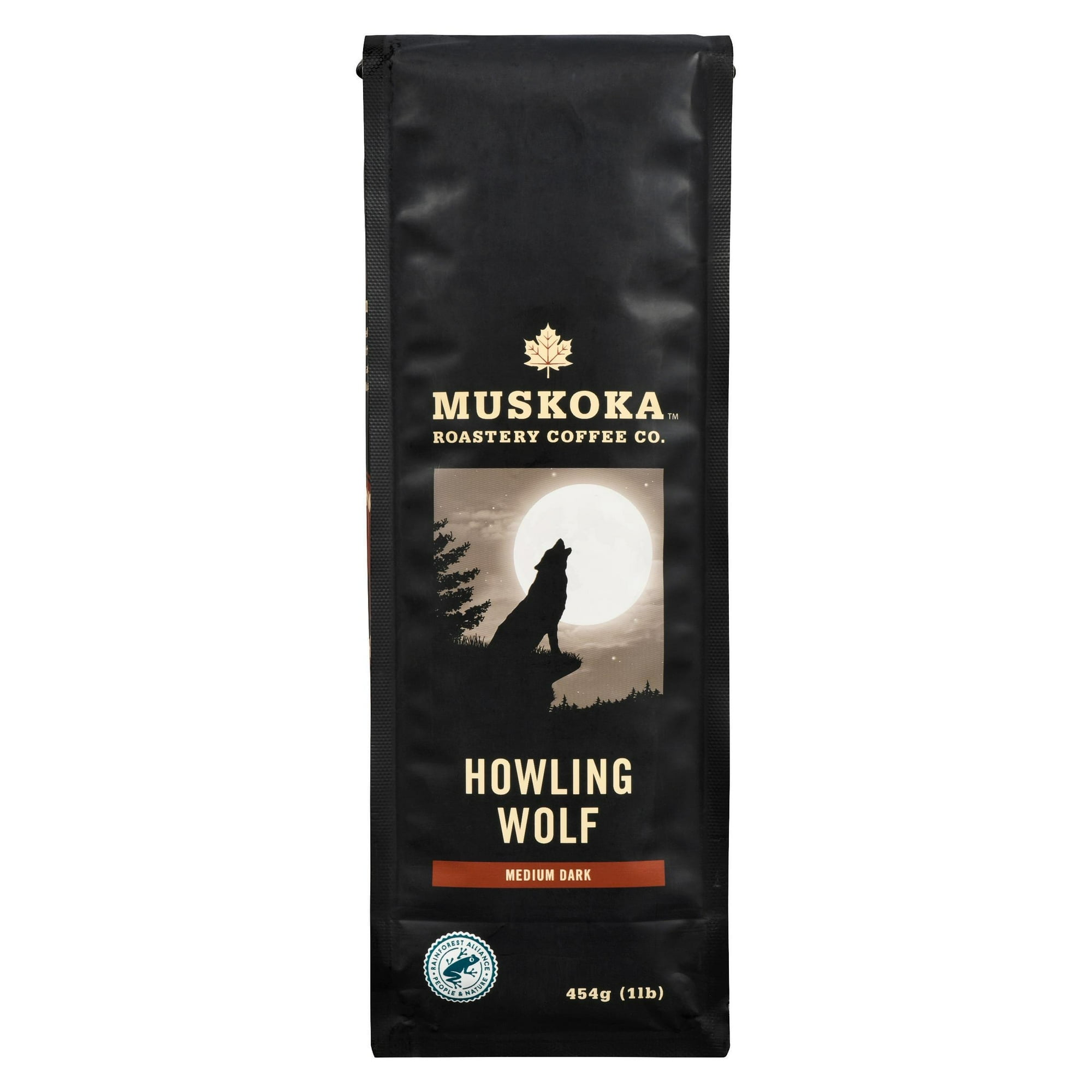 Café moulu Loup Hurlant de Muskoka Roastery Coffee Co. à torréfaction moyenne foncée