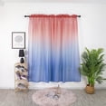 thumbnail image 4 of Blue and Red Curtains for Bedroom Decor Set of 2 Single Panel Pocket Window Voile Pastel Sheer Ombre Rainbow Curtain for Room Decoration Teen Princess, 4 of 6