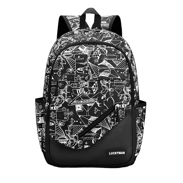 Mochila Escolar De Gran Capacidad Para Laptop Mochila Impermeable Para Hombre Y Mujer Negro Malubero Mochila Escolar Impermeable