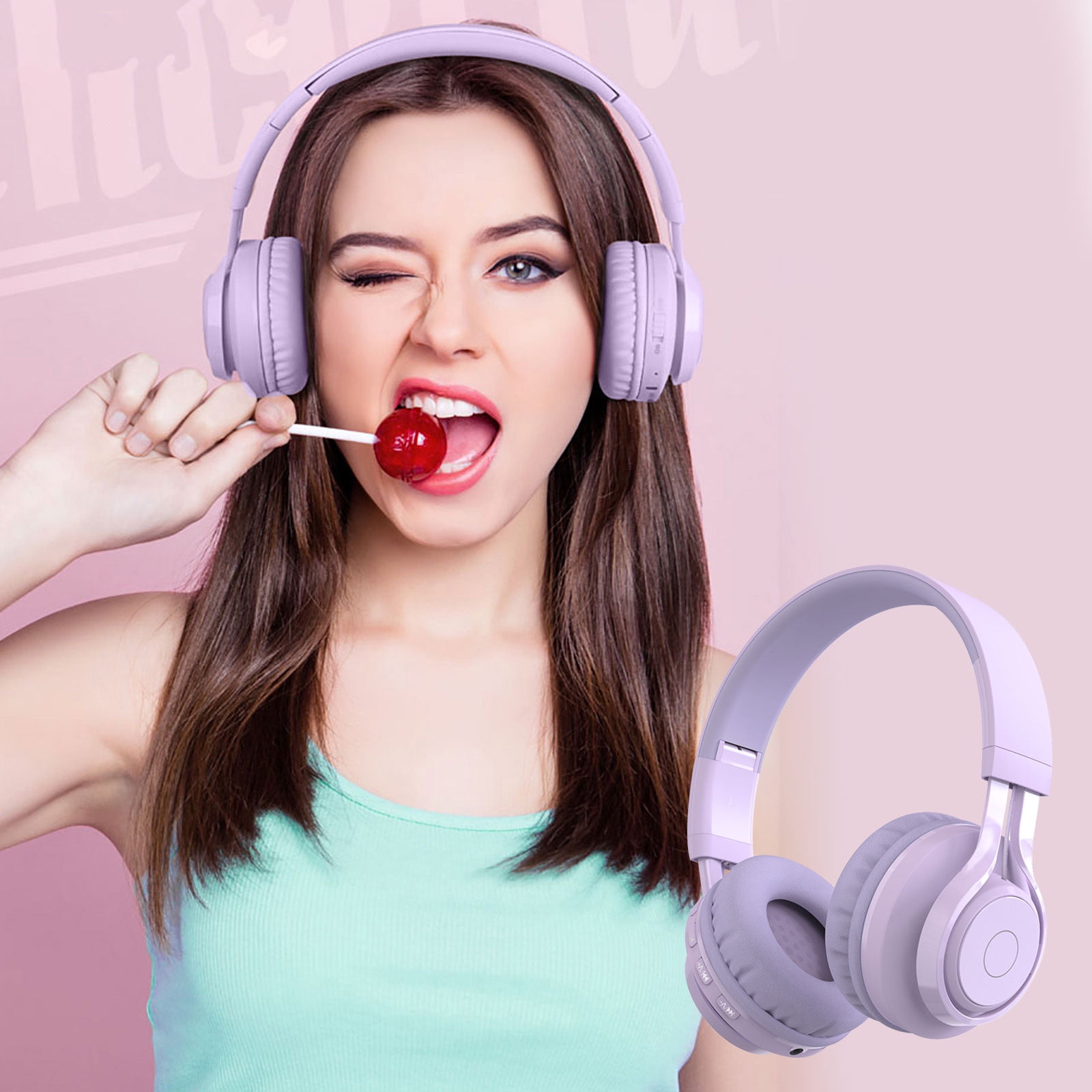 lighten Wireless Bluetooth Over Ear Headphones Up to 28H Battery Life Headset with Microphone Gym Overhead Headphones Compatible with iOS & Android Mobile Phones, Computers, Laptop