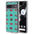 thumbnail image 1 of TalkingCase Slim Phone Case Compatible for Google Pixel 7 Pro, 6.7", Roller Skate Lips Print, Light Weight, Flexible, USA, 1 of 7