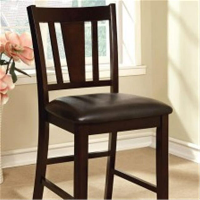 Furniture Of America IDF-3325PC Bridgette II Espresso Counter Height Chair - 2 Pack