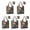 Autumn Halloween Scene, variant on 5 Pack Foldable Shopping Bag,Bat Silhouette Halloween Pattern Reusable Grocery Bags with Pockets,Large Reusable Tote Bags with Handles Waterproof & Lightweight