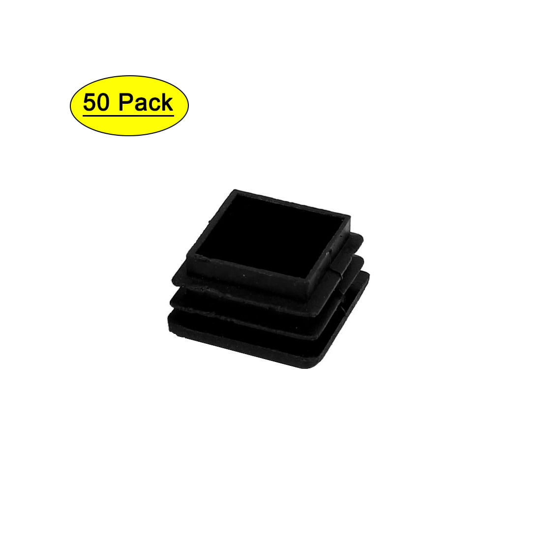 50Pcs Black Pads Table Chair Leg Foot End Caps Covers Floor Protector Chair Plug 