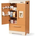 thumbnail image 3 of Robud Play Kitchen for Toddlers,Fridge Refrigerator with Ice Dispenser,Wooden Kids Play Kitchen Playset Toy,Gift for Ages 3+,Caramel, 3 of 9