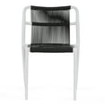 thumbnail image 6 of Set of 2 Belen Blue Woven Rope Fabric Dining Chair with Plastic Frame, 6 of 8