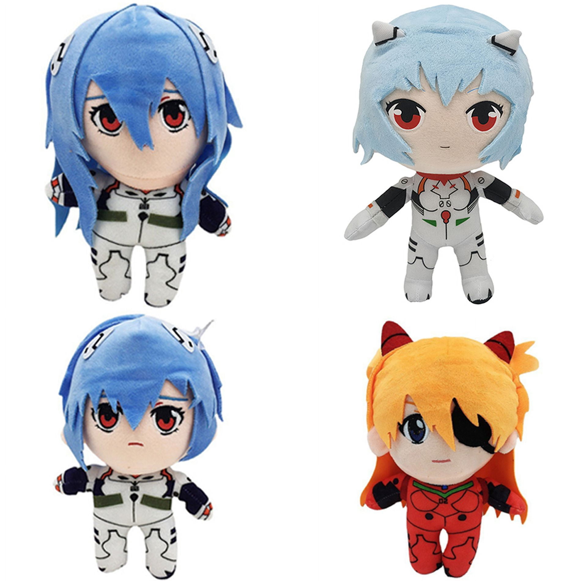 Zhongkaihua Figura De Peluche Articulada De Ayanami Rei – 26 Cm, Almohada Blandita Con Esqueleto Flexible Para Posar