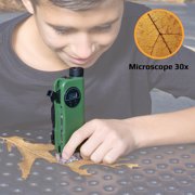 Carson X-Scope Kids 7-Function Multi-Purpose Optical Pocket Tool All-In-One Educational Adventure, Green