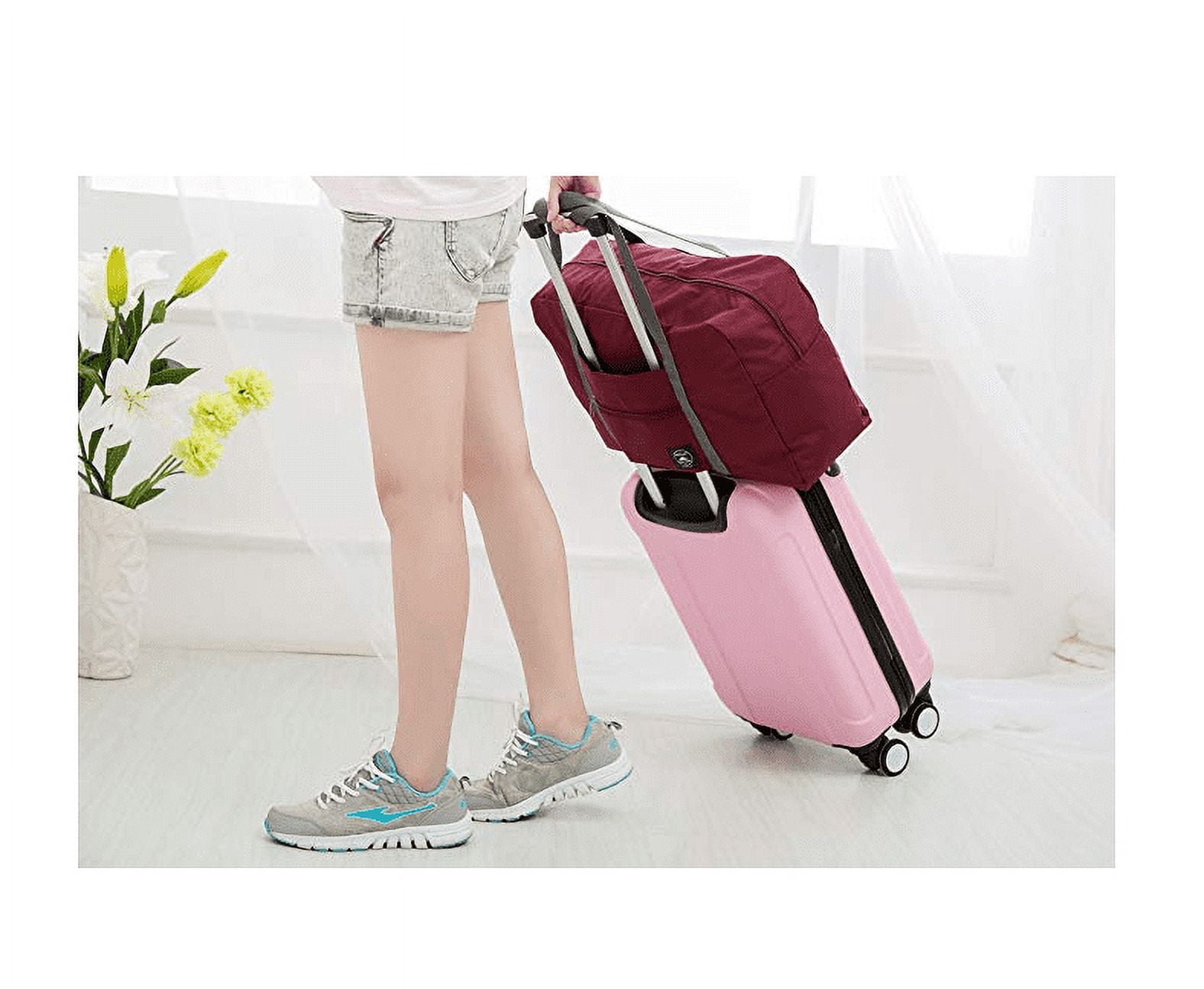 OUSITAI US Foldable Travel Duffel Bag Tote Carry on Luggage Lightweight Nylon Sport for Women Girls