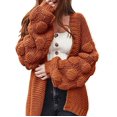 thumbnail image 3 of Yokua Plus size women's cardigan sweater autumn thick knitted sweater, 3 of 6