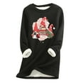 thumbnail image 2 of Vêtements d'Automne pour Femmes Mode de Noël Imprimé Manches Régulières Hiver Ample Vacances Décontracté Manches Col Rond Chemise Hauts Tenues d'Hiver pour Filles en Liquidation, 2 of 5