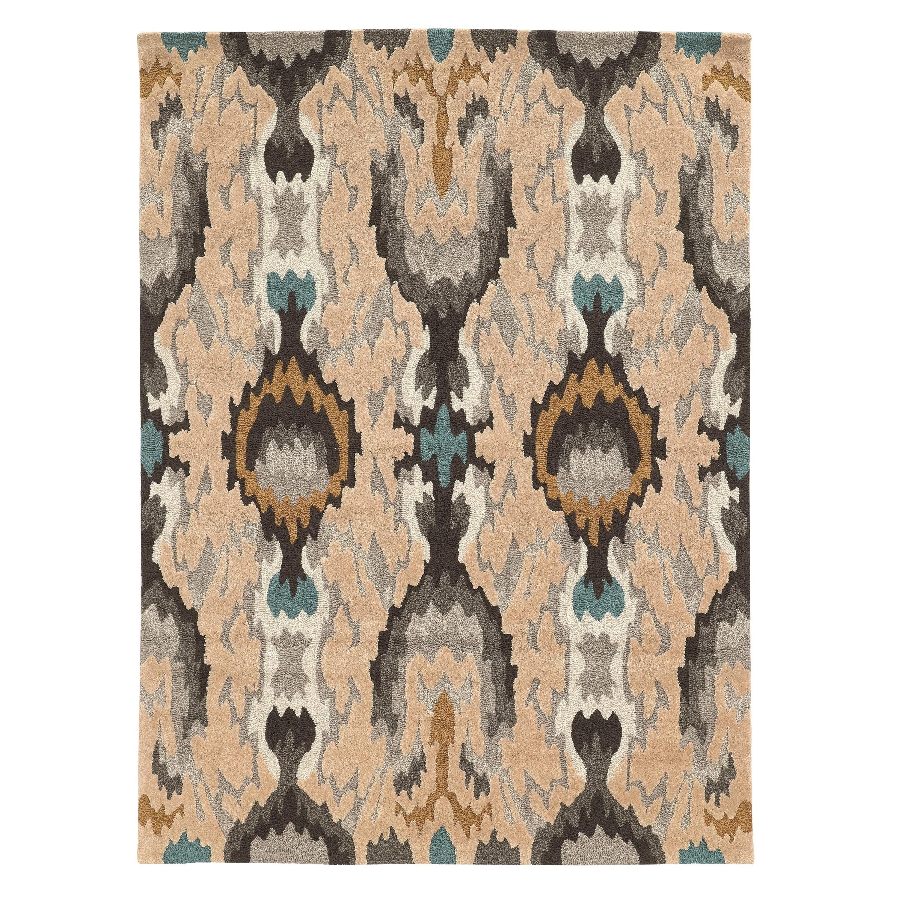 Trio Icon Grey Area Rug 5x7 Transitional Contemporary Design Living Room Decor