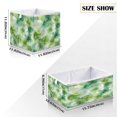 thumbnail image 2 of Foldable Fabric Storage Bin Home Cubes Clothing Organizer Bins Large Collapsible Box Basket for Home Organizer Green Tie-dye Flowers, 2 of 7