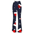 thumbnail image 4 of HUJlwoi Women Christmas Flare Yoga Pants Comfortable Printed High Waisted Bootcut Leggings Workout Gym Trendy Stretchy Trousers, 4 of 5