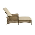 thumbnail image 5 of COSCO Outdoor Living Adjustable Chaise Lounge Chair Patio Furniture, Brown Wicker and Tan Cushion, 5 of 15