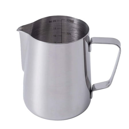 

20 /600 MlStainless Steel Milk Frothing Pitcher - Measurements Inside Plus Perfect for Espresso Machines Milk Frothers Latte Art