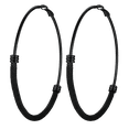 thumbnail image 1 of Pendientes PROSTEEL Aro Negro 80 mm Mujer Acero Inoxidable, 1 of 9