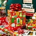 thumbnail image 6 of HOMERAL Christmas Wrapping Paper Roll - Gift Wrap with Christmas Tree, Gift Box and the Words "Happy Holiday" - Perfect for Christmas - 17 Inch X 33 Feet, 6 of 6
